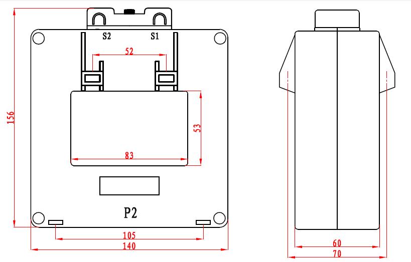 低壓電流互感器0.1A尺寸圖